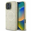 Guess GUHMP16LPSAPSMED iPhone 16 Pro 6.3 złoty/gold hardcase Saffiano Peony Classic Logo MagSafe